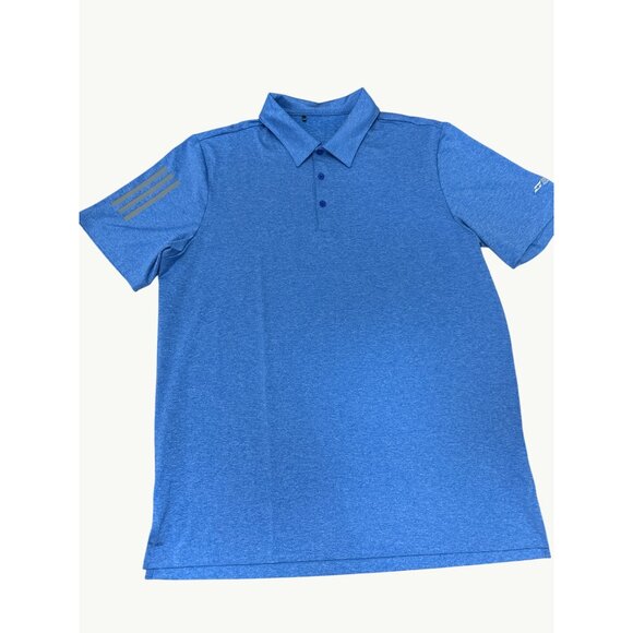 Adidas Aeroready Golf Polo Shirt Blue Mens Size Large Performance Activewear - Picture 2 of 9